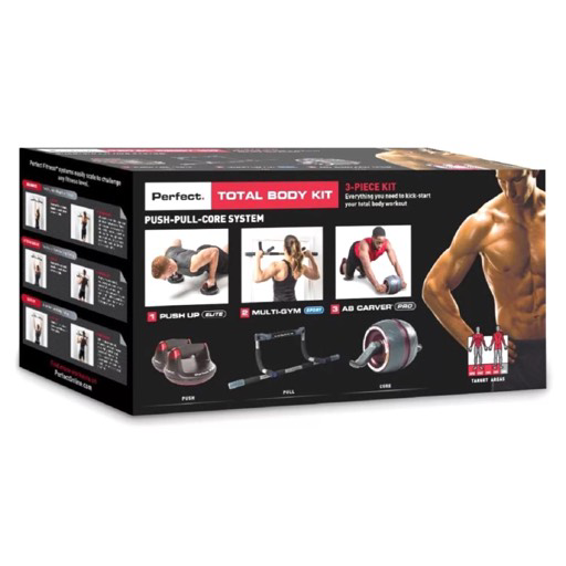 Perfect Total Body Kit - Push Up and Ab Carver Set - Home Gym Exercise