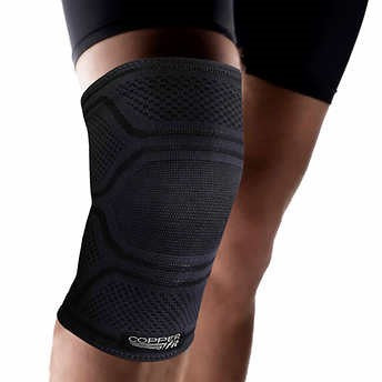 Copper Fit Elite Knee Support Knee Sleeve for Joint Pain and Arthritis Relief L/XL - 2 Pack