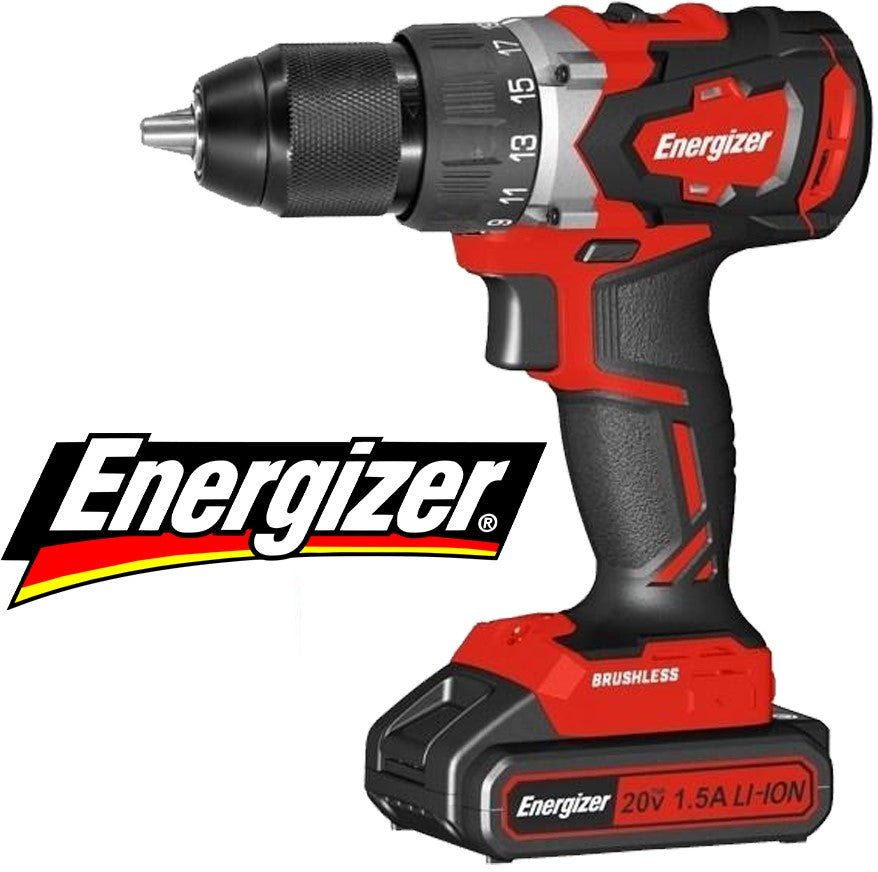 Energizer EZPVB18V2B2AUK 18v Cordless Hammer-Drill with Screwdriver Function