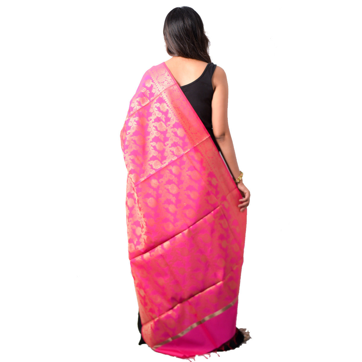Fartila Banarasi BL0364P Pink Cotton Tapeta Silk Dupatta