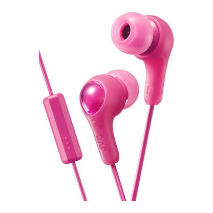 JVC HAFX7MP GUMY Inner Ear Headphones with Remote and Microphone - PINK