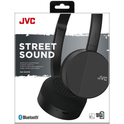 JVC HA-S24W-B-U Black Light Foldable Wireless Bluetooth Headphones