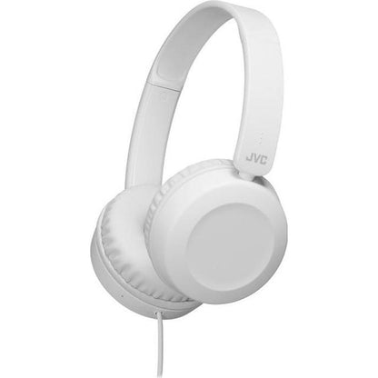 JVC HAS31M Headphones with Microphone, White - Wired, Binaural, Over-Ear Headphones