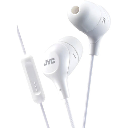 JVC HAFX38MW White Marshmallow In-Ear headphones with Remote and Microphone