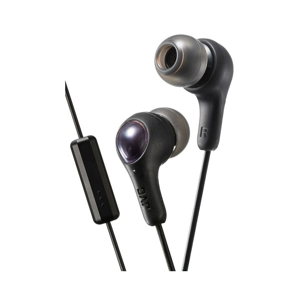 JVC HAFX7MB GUMY Inner Ear Headphones with Remote and Microphone - BLACK