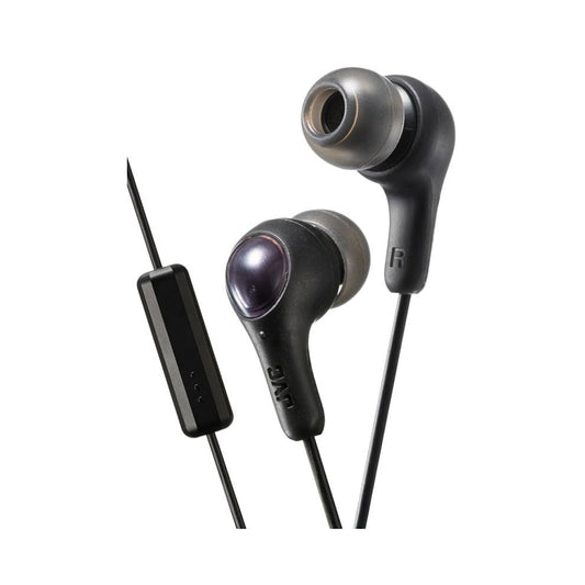 JVC HAFX7MB GUMY Inner Ear Headphones with Remote and Microphone - BLACK