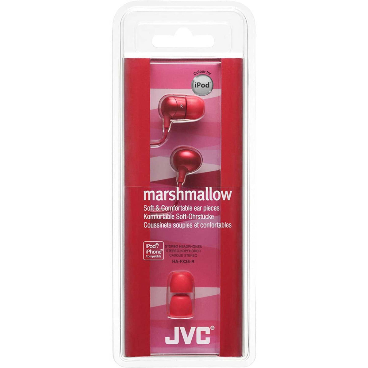 JVC HA-FX35-R-E Red Headphone