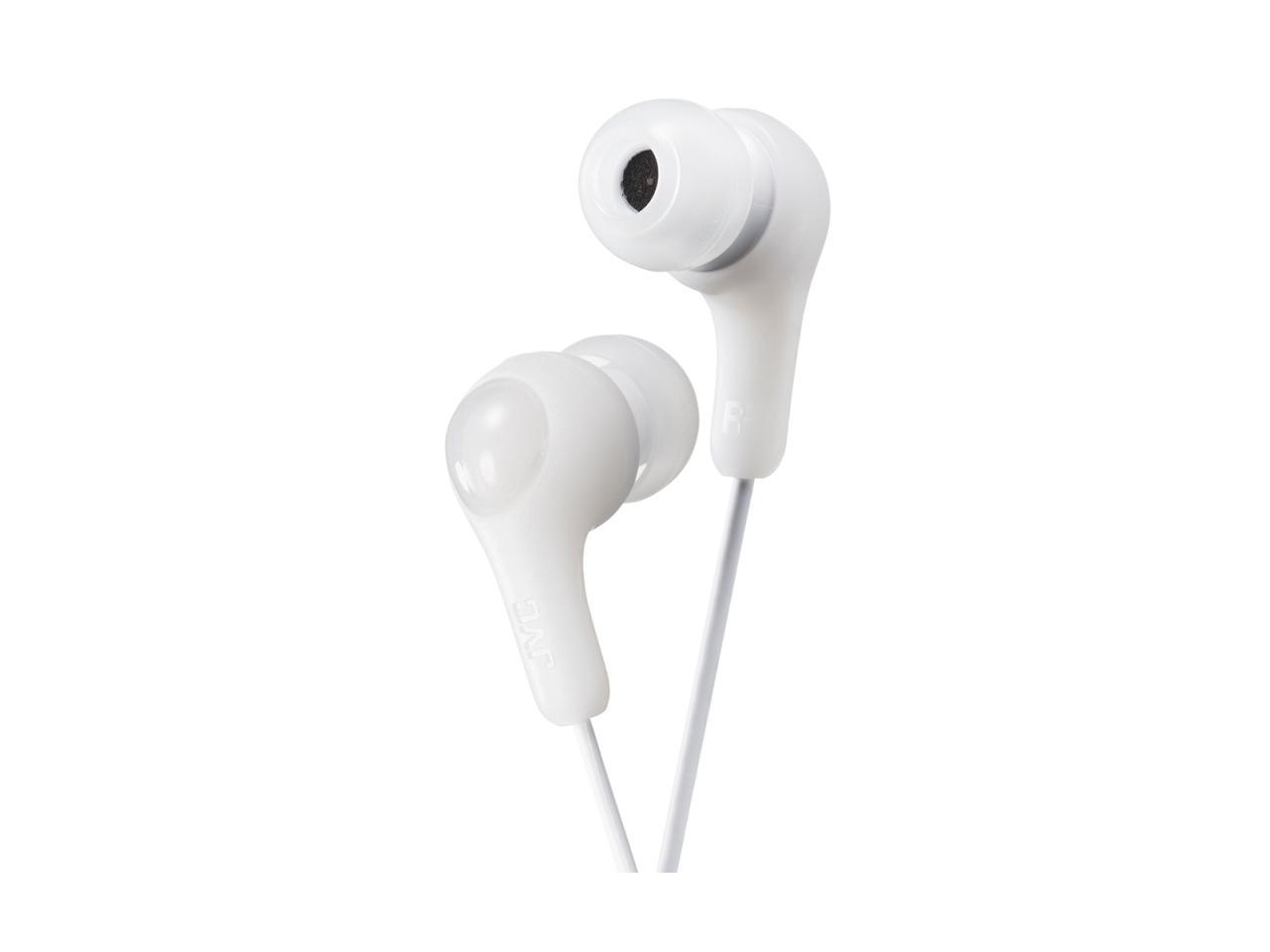 JVC HAFX7W Gumy Plus Headphones - WHITE