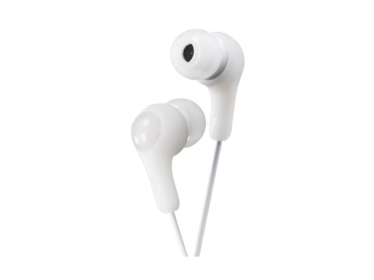 JVC HAFX7W Gumy Plus Headphones - WHITE