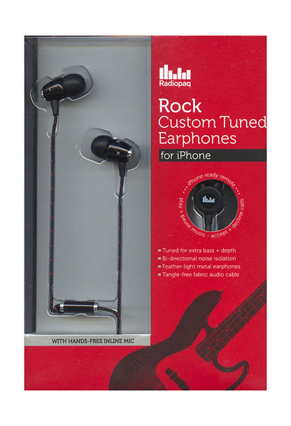 Radiopaq EiPC99-RK-014 Custom Tuned Rock Earphones w/Microphone For iPhone