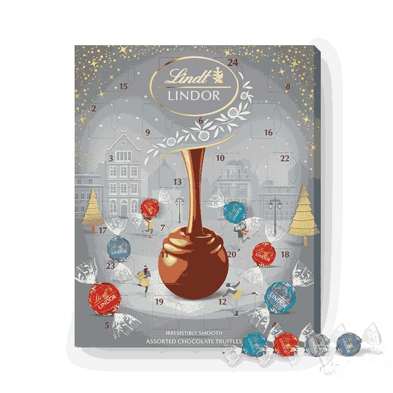 Lindt Lindor Silver Advent Calendar 297G