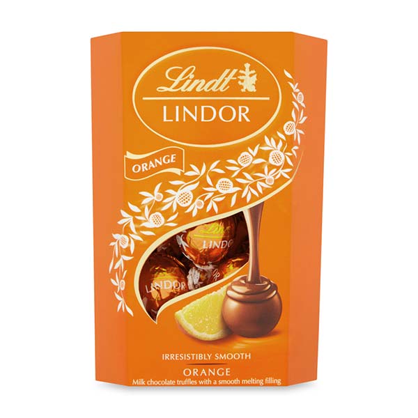 Lindt Lindor Milk Orange Truffles 200g