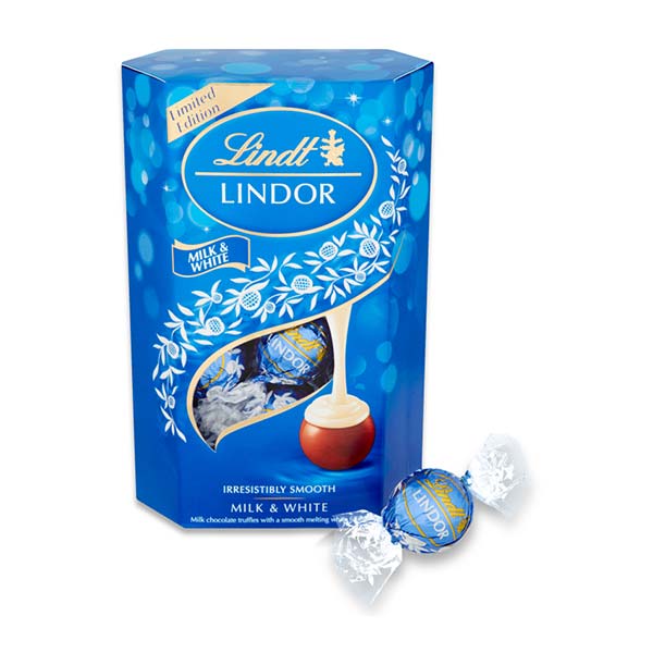 Lindt Lindor Milk & White Truffles 200g