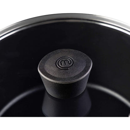 Masterchef 525507 Ss Sauce Pan With Glass Lid 20cm Black
