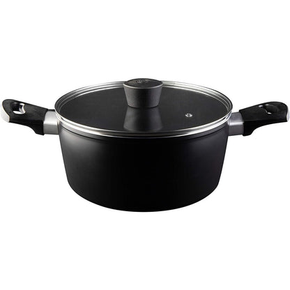 Masterchef 525508 Casserole Pot With Glass Lid 20cm Black