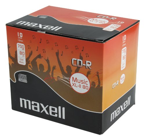 MAXELL CD-R XLII 80 Compact Disc Digital Audio Pack of 10 Music Recordable
