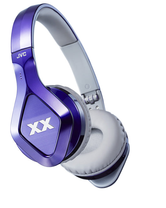 JVC HA-SR100X Violet On-Ear Club style Headphones Remote and Microphone