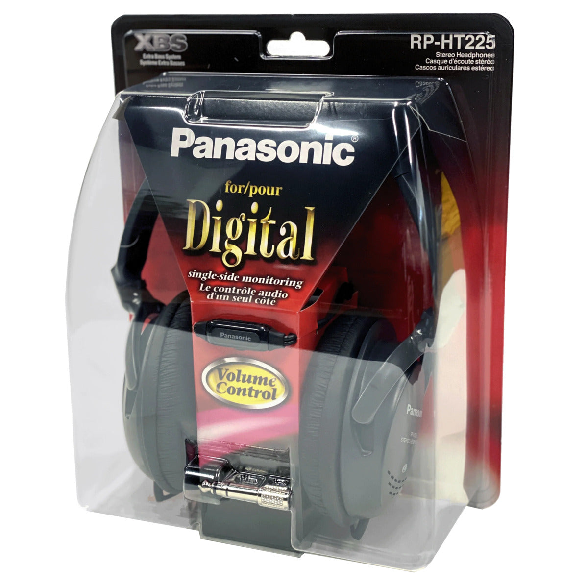 Panasonic RP-HT225 BLACK Full Size Monitor Headphones XBS Extra Bass