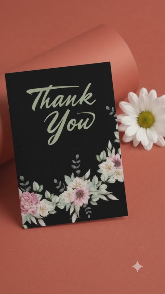 Thank You Digital Card | Elegant Floral Canva Template