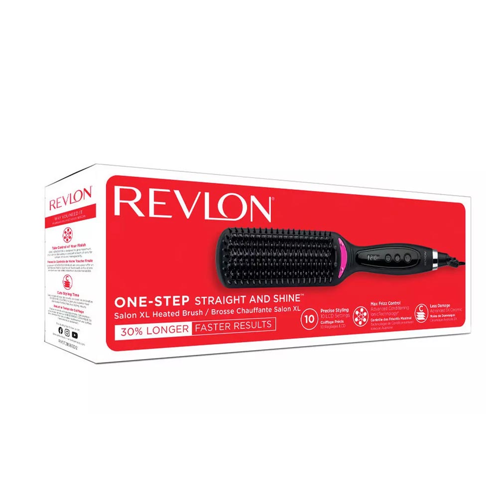 Revlon Pro Collection Salon One Step Straight and Shine Hair Straightening Brush, X-Large