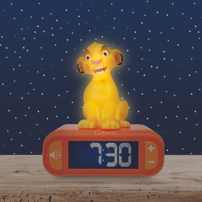 Lexibook 3D Simba Childrens Clock with Night Light