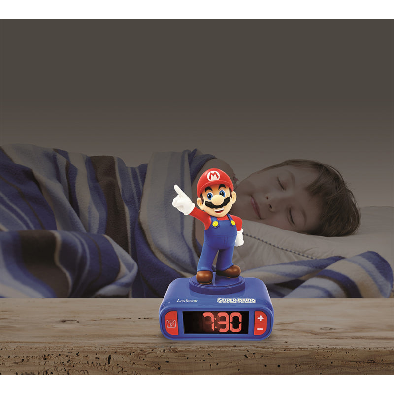 Lexibook Super Mario Childrens Projector Clock with Timer