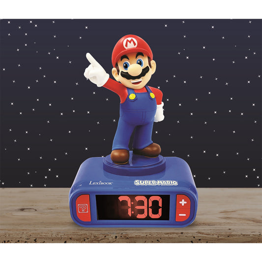 Lexibook Super Mario Childrens Projector Clock with Timer