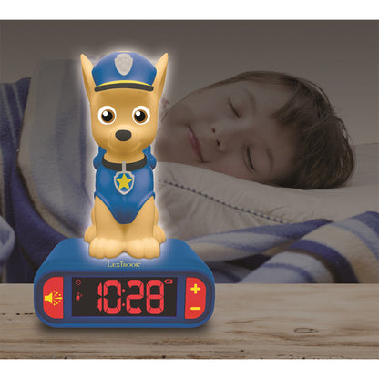 Lexibook 3D Paw Patrol Chase Childrens Clock with Night Light