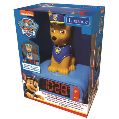 Lexibook 3D Paw Patrol Chase Childrens Clock with Night Light