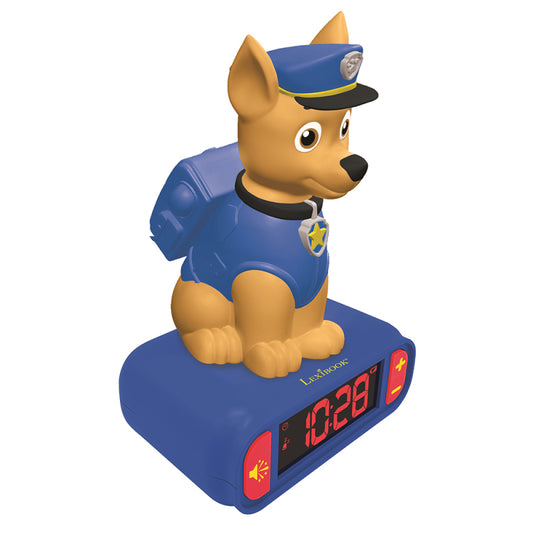 Lexibook 3D Paw Patrol Chase Childrens Clock with Night Light