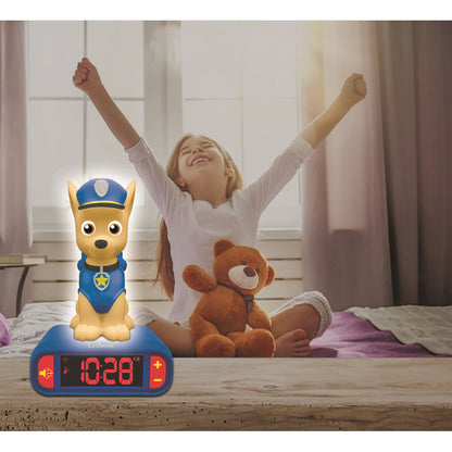 Lexibook 3D Paw Patrol Chase Childrens Clock with Night Light