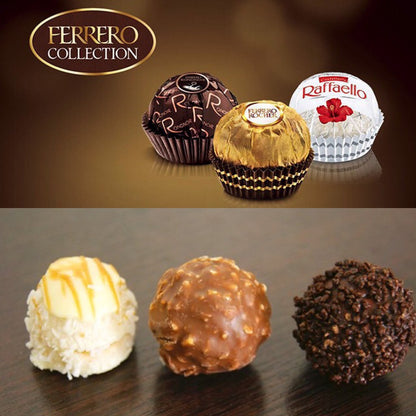Ferrero Collection Chocolate Hamper Gifts Set, Assorted Dark, Milk, Chocolate and Coconut and Almond, 359g, Box of 32 Pieces