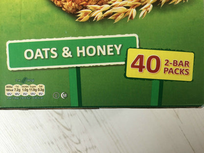 Nature Valley Crunchy Granola Bars Oats 'n' Honey, Pack of 40 Bars