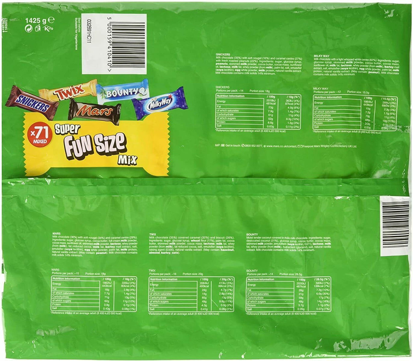 Mars Super Assorted Fun Size Mix Chocolates 71 Bars