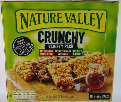 Nature Valley Crunchy Granola Bars Variety, Pack of 40 Bars