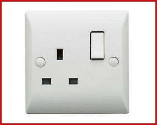 Superswitch SW1 1G 13A Switched Socket-12mm Frontplate