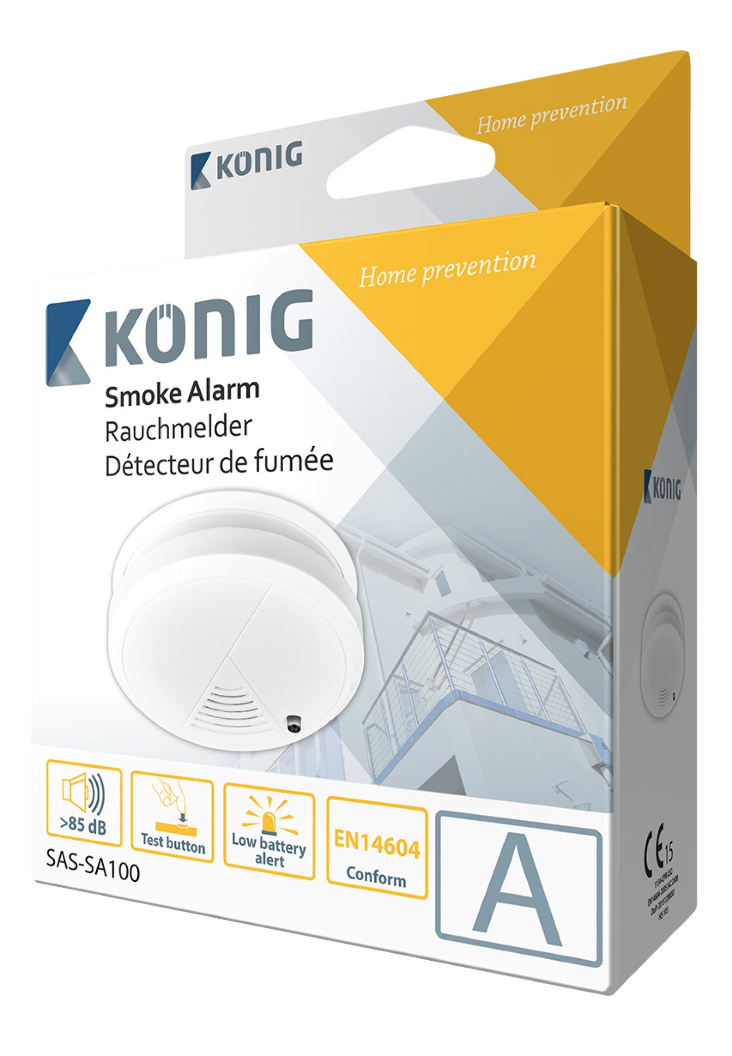 Konig SAS-SA100 Smoke Detector EN14604