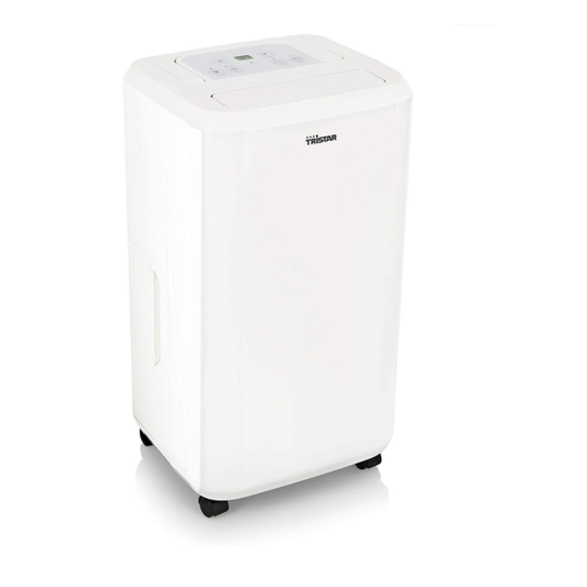 Tristar AC5420BS Portable Dehumidifier, 20 Litre, Suitable for Spaces up to 36 m sq. with 5 Litre Reservoir, Defrost Function, Low Noise - White