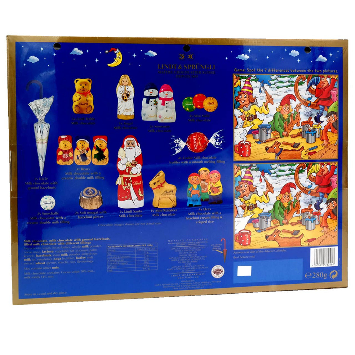 Lindt 24 Luxury Chocolate Countdown to Christmas Advent Calender