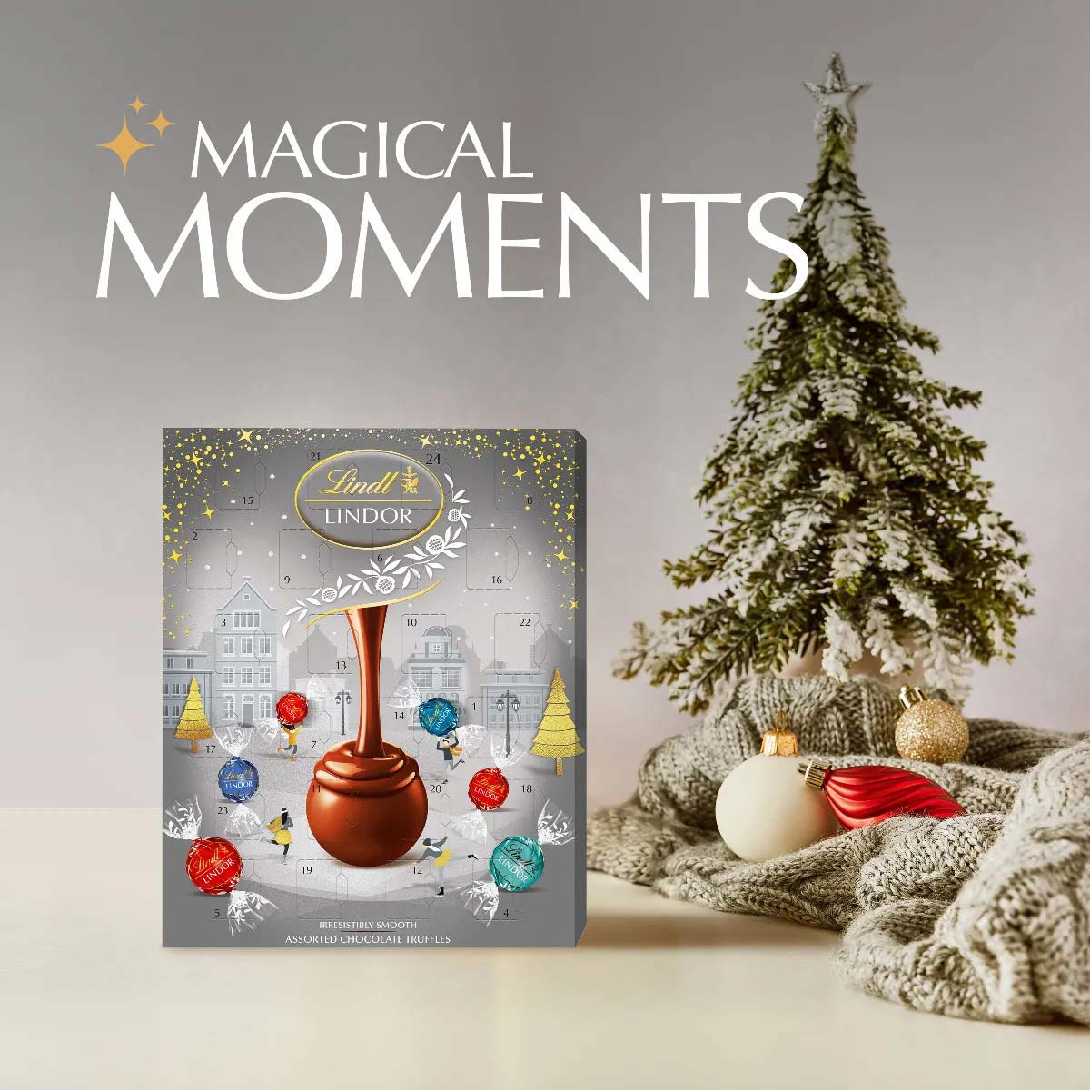 Lindt Lindor Silver Advent Calendar 297G