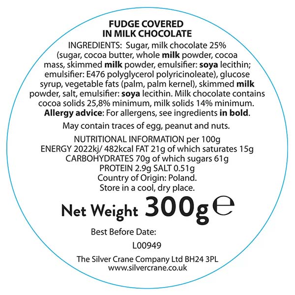 Silver Crane Christmas Fudge Tin in Three Colors, 300g