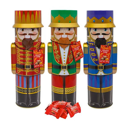 Silver Crane Christmas Fudge Tin in Three Colors, 300g