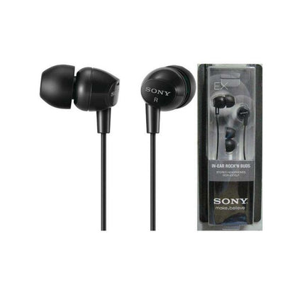 SONY MDR-EX15 BLACK In-Ear Stereo Headphones w/Powerful Bass Original /Brand New