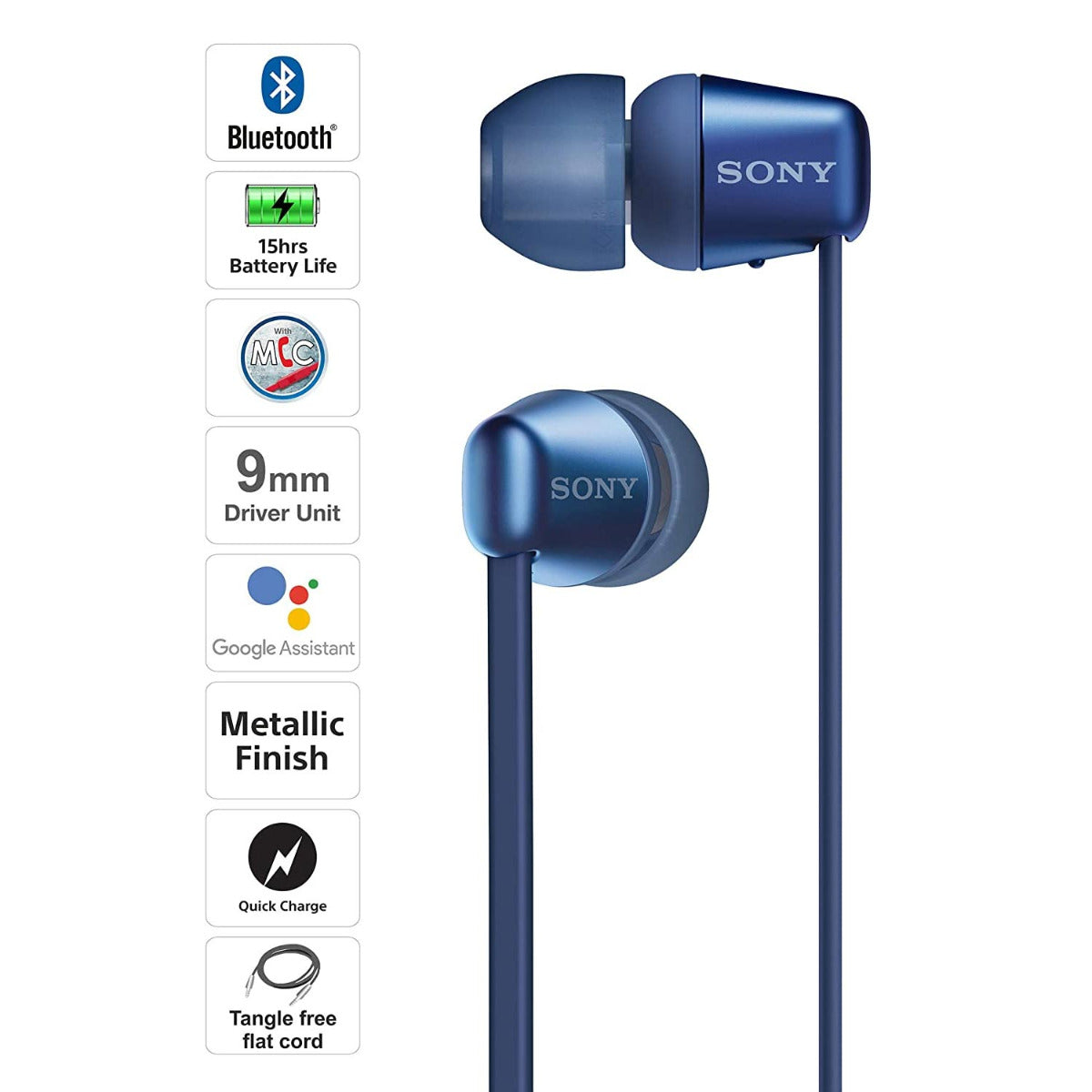 Sony WI-C310L Blue Wireless Headphones