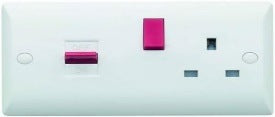 Superswitch SW25 45A Cooker Control Unit with 13A Socket – Pack of 5 - product packaging and appearance