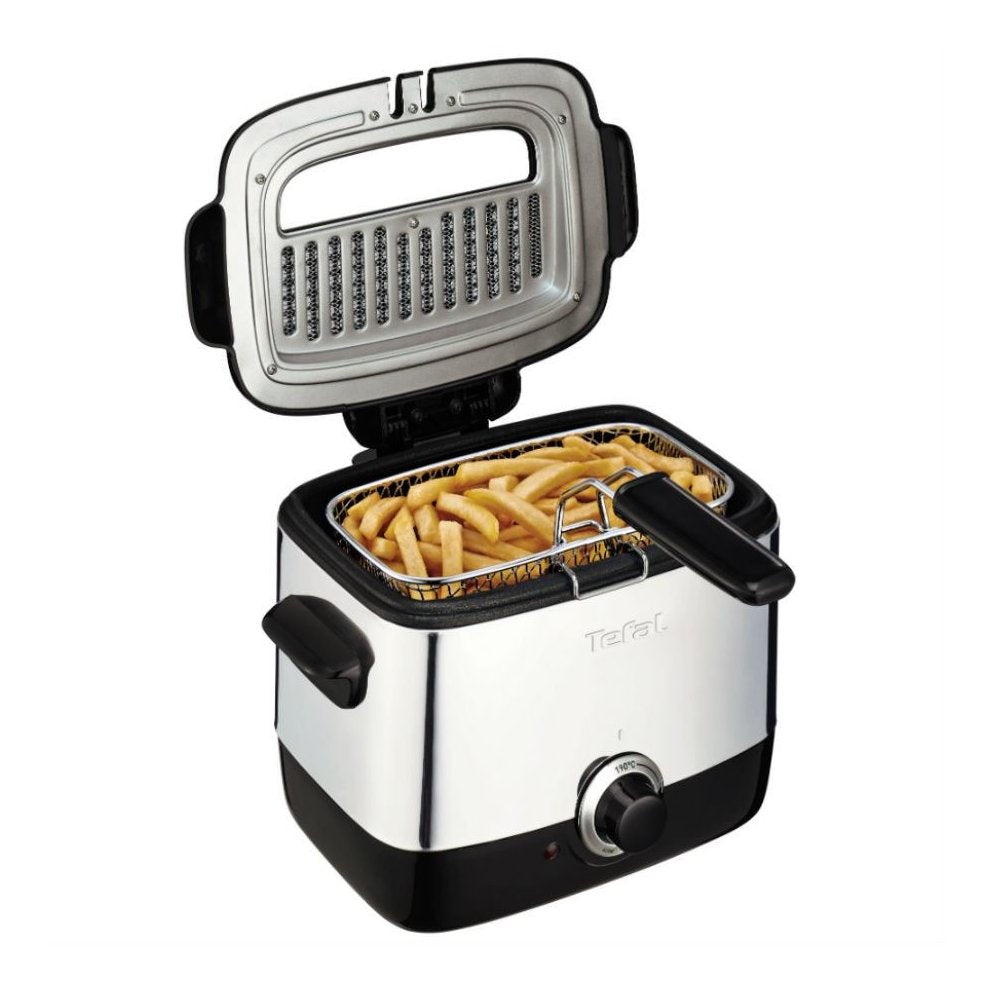 Tefal FF220040 Mini Deep Fryer, (2 Portions), 0.6 Kg Capacity, 1000 W, Stainless Steel