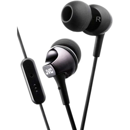 JVC HAFR325B Black Headphones with Built In Remote and Mic