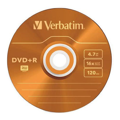 Verbatim DVD+R 4.7 GB 16X Spindle 25 Colored Discs