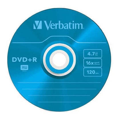 Verbatim DVD+R 4.7 GB 16X Spindle 25 Colored Discs