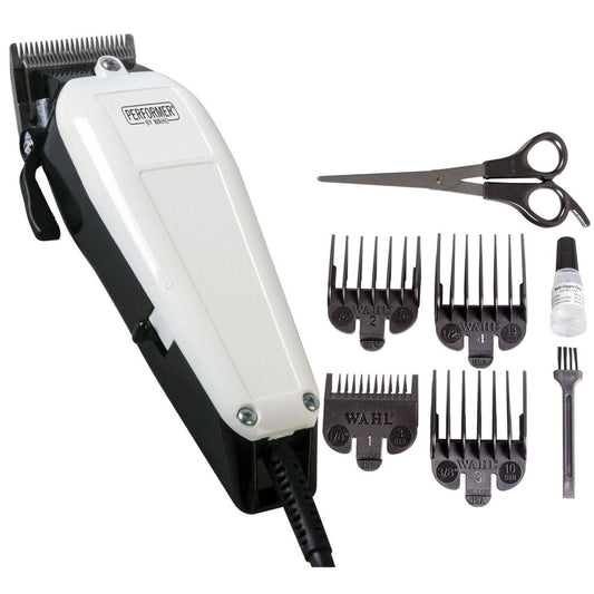 Wahl 9160-800 Performer Dog Animal Shaver Clipper Kit - Steel Blades, 4 x Combs, Scissors